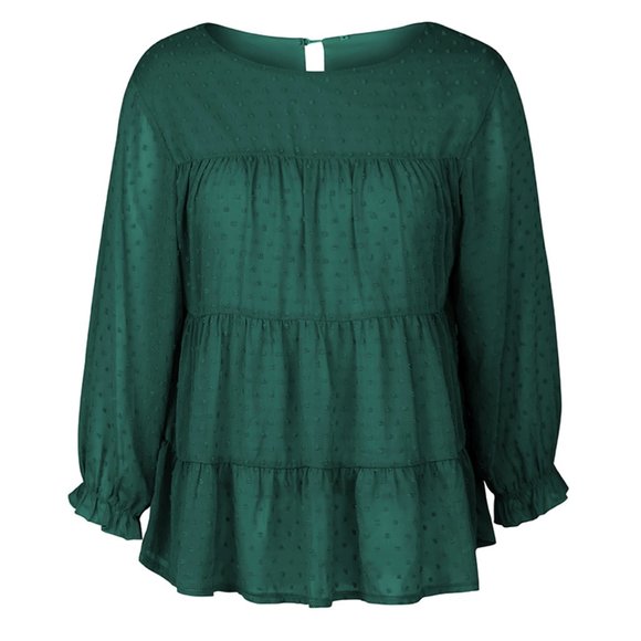 VINTAGE BOHO CHIC LAYERED BELL SLEEVED BLOUSE - Picture 7 of 9